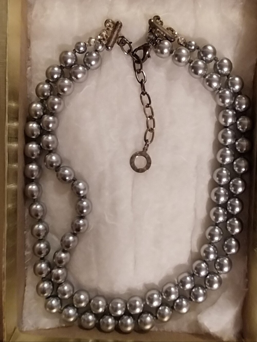Jones New York Silver Double-Strand Pearl Necklace